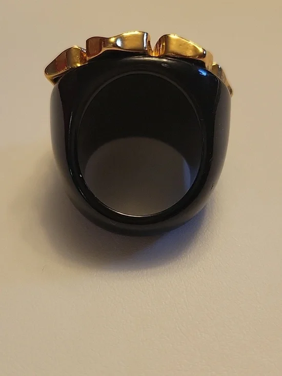 Acrylic Rhinestone Flower Ring - Picture 8 of 9